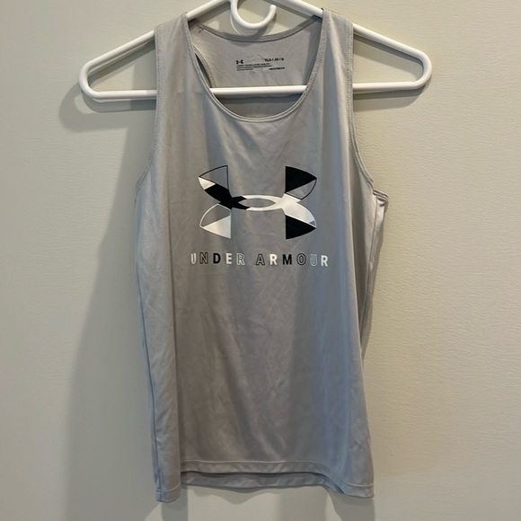 Under Armour - girl’s athletic tank top. Size youth large. Heat gear - Picture 2 of 10